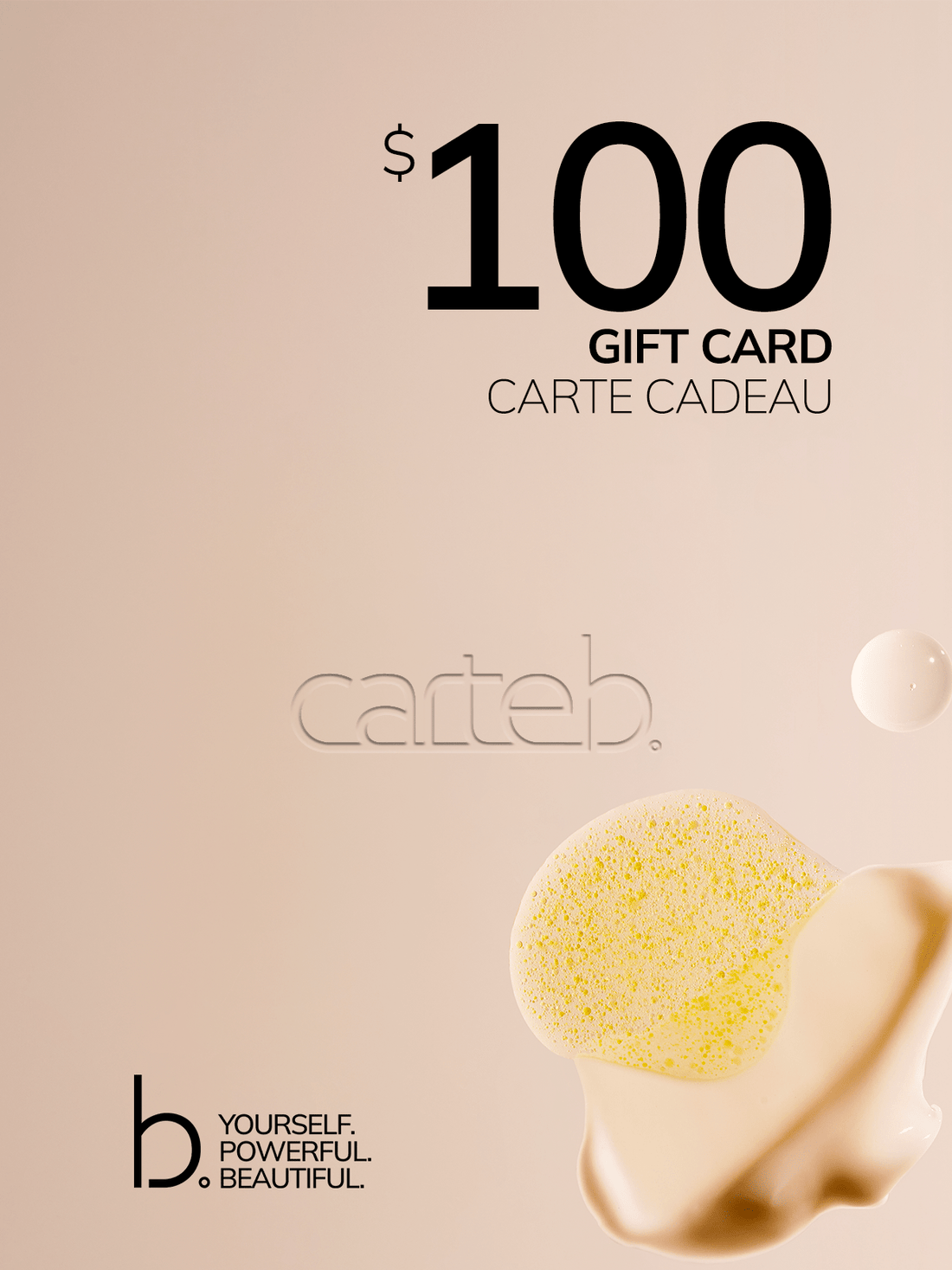 Carte - cadeau de 100$ - Carte Blanche | Carteb