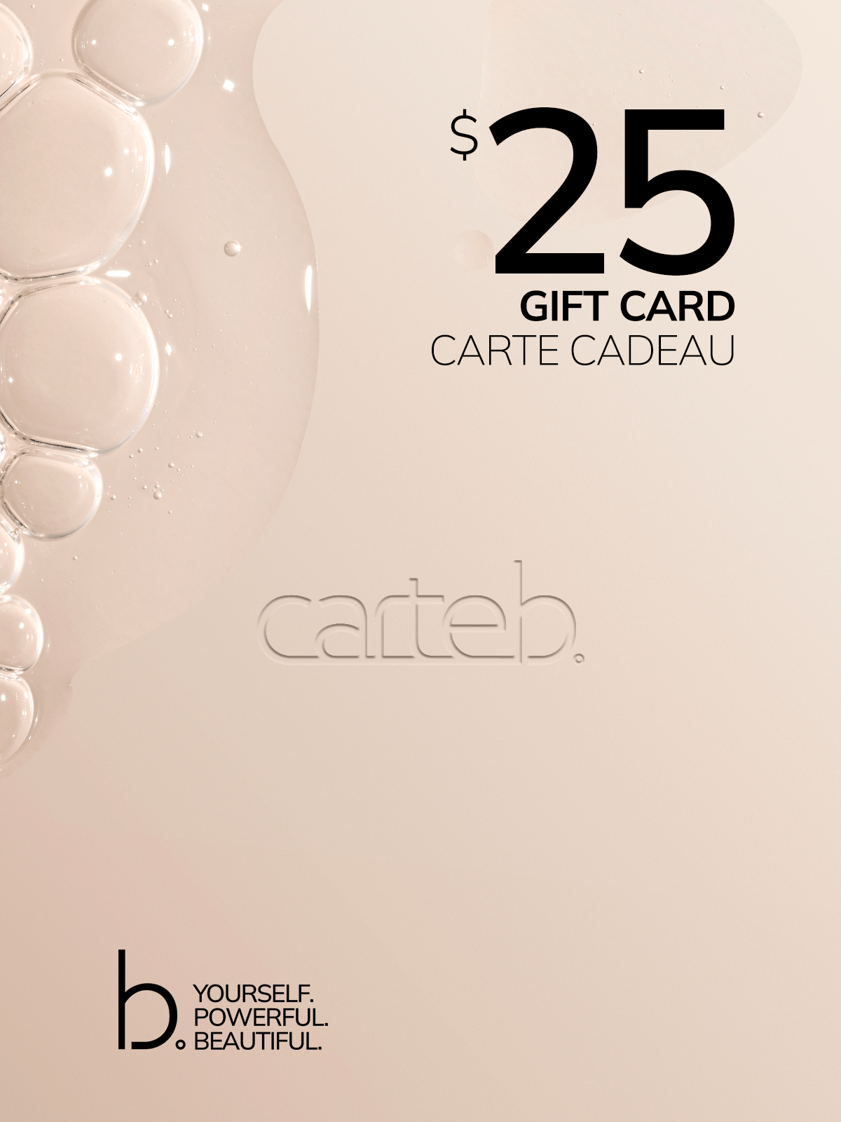 Carte - cadeau de 25$ - Carte Blanche | Carteb