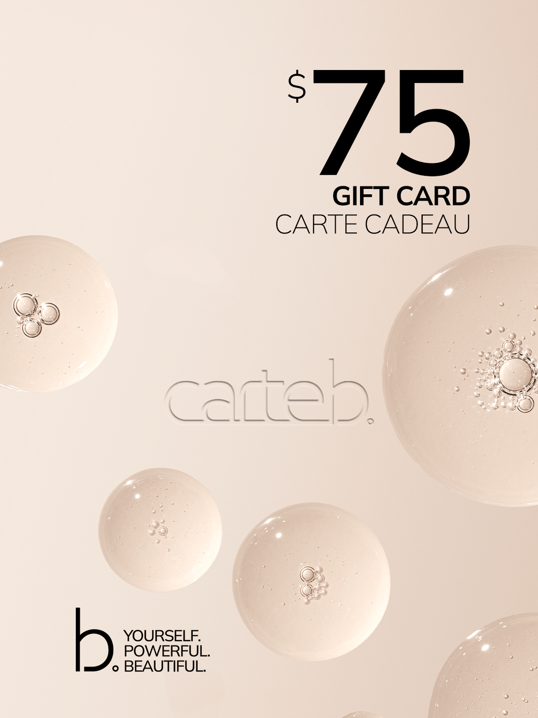 Carte - cadeau de 75$ - Carte Blanche | Carteb