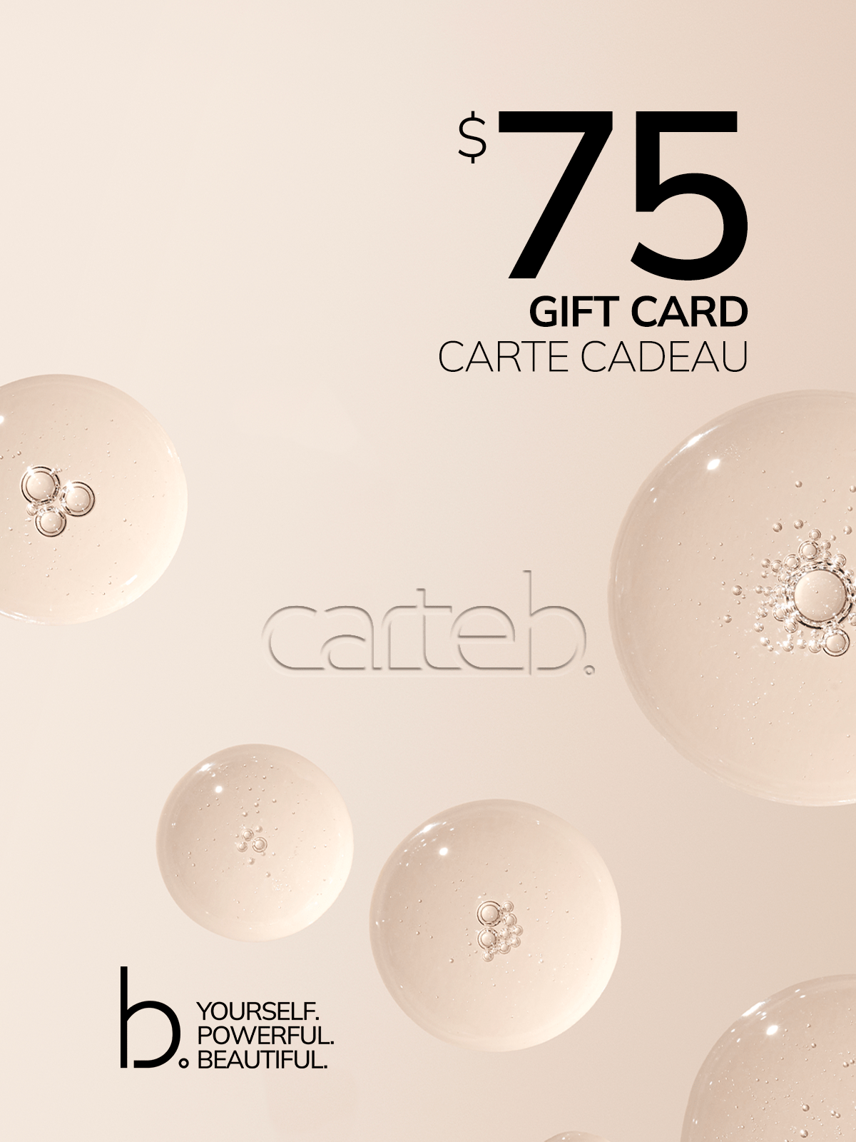 Carte - cadeau de 75$ - Carte Blanche | Carteb